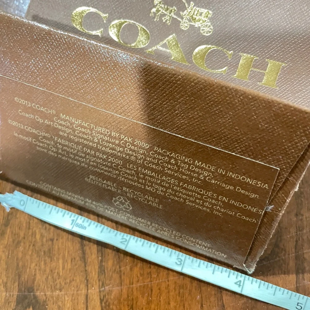 Coach Brown Mini Shopping Gift Bag